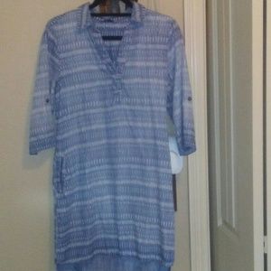 Medium dress. Blue and white. Dex branded dress
